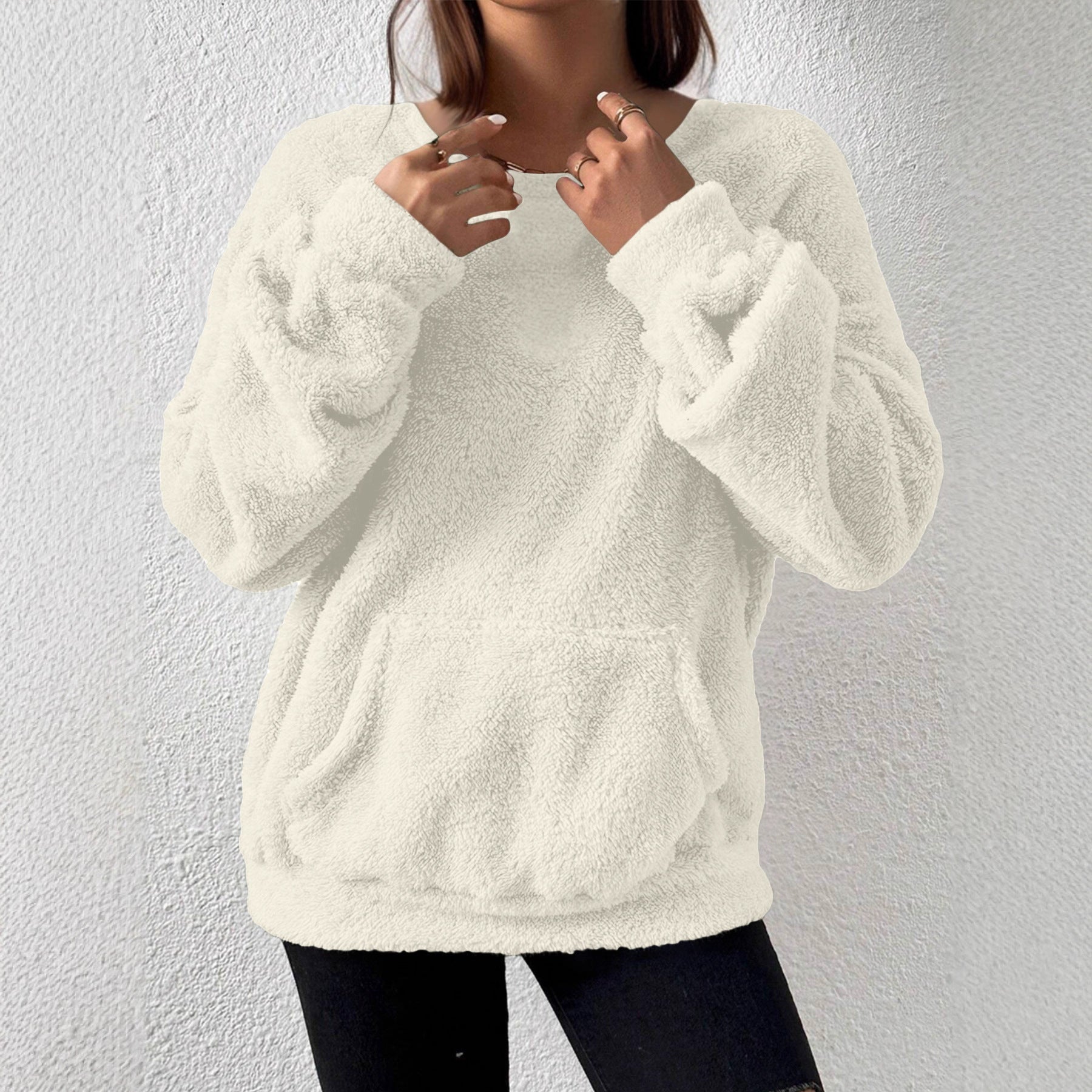 Women's Casual Fashion Solid Color Long-sleeved Sweater