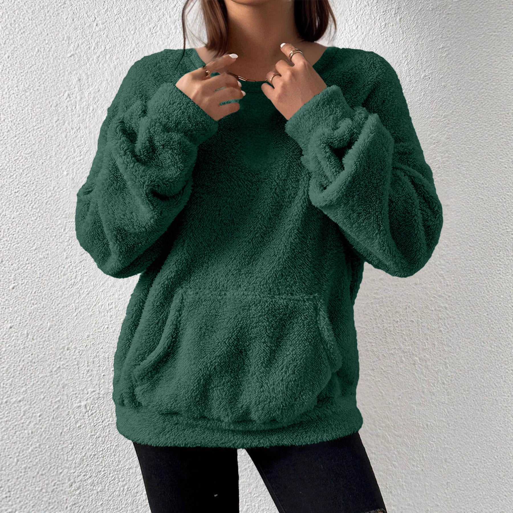 Women's Casual Fashion Solid Color Long-sleeved Sweater