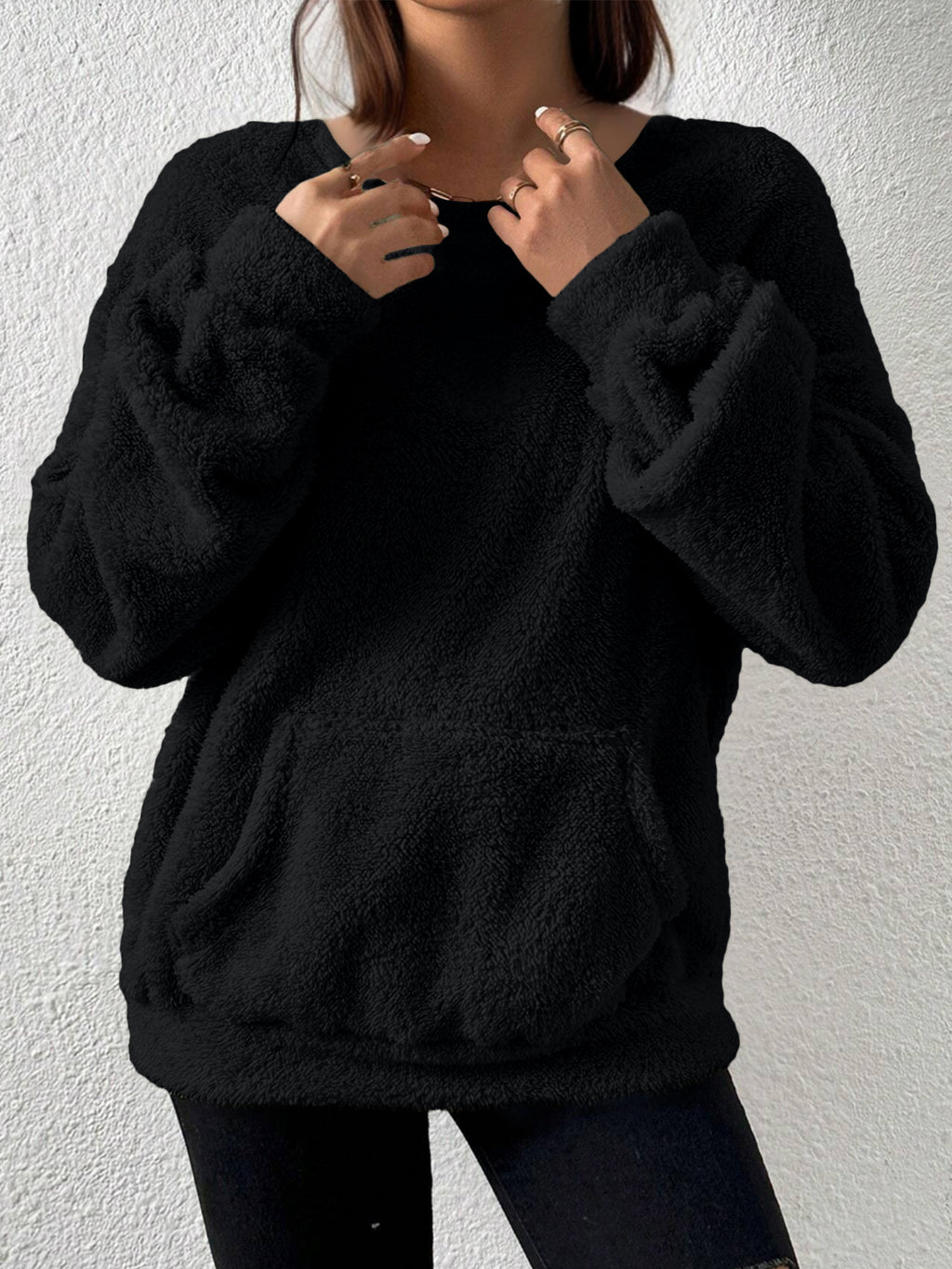 Women's Casual Fashion Solid Color Long-sleeved Sweater